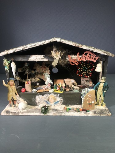 Antiker weihnachtsmarkt stand - antiker,