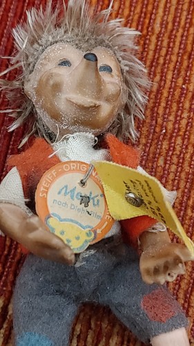 Steiff igel mecki - igel, knopf