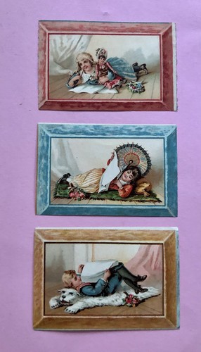 Drei alte papierbilder für - alte,