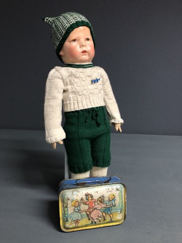 Antiker puppen blechkoffer - puppen,